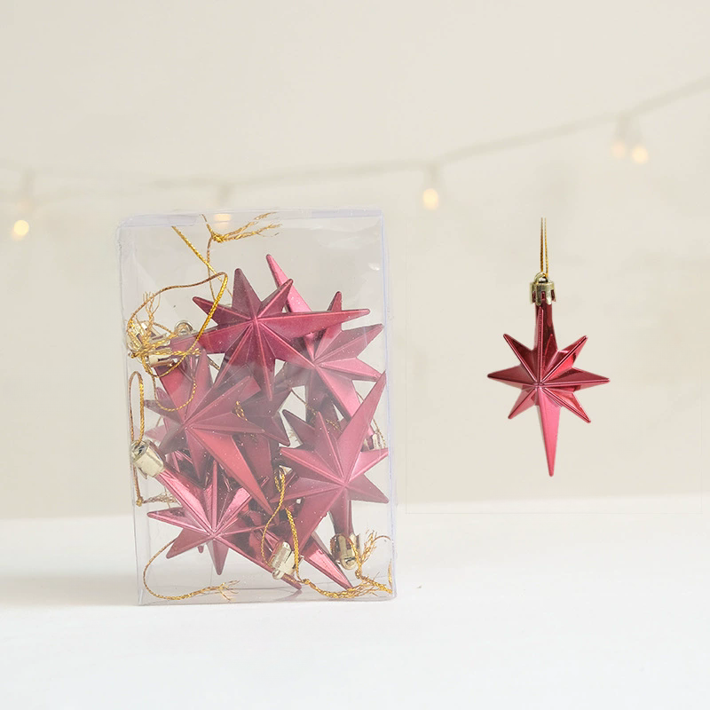Set de estrellas colgantes navideñas