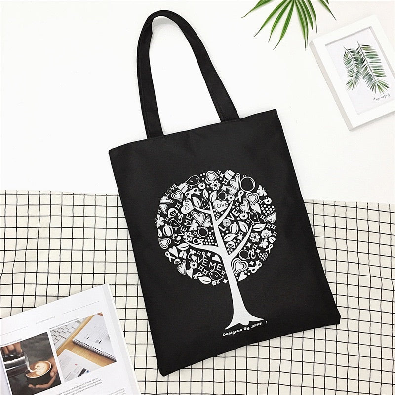 Bolsa tote estampada de árbol - Dressygt