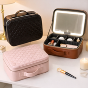 Cosmetiquera con espejo LED para maquillaje - Dressygt