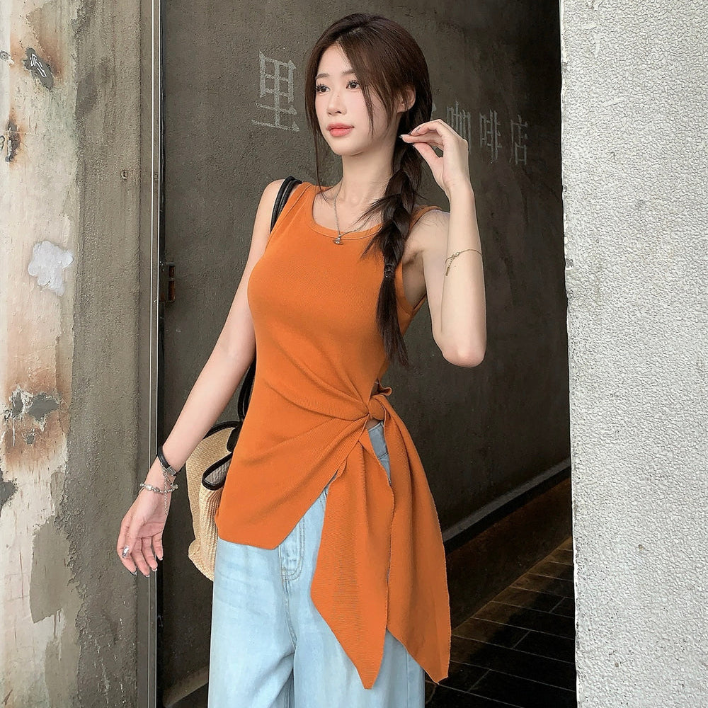 Top asimétrico con lazo lateral - Dressygt