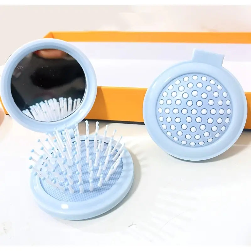 Mini cepillo plegable con espejo