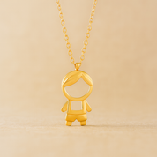 Collar con dije de niño dorado - Dressygt