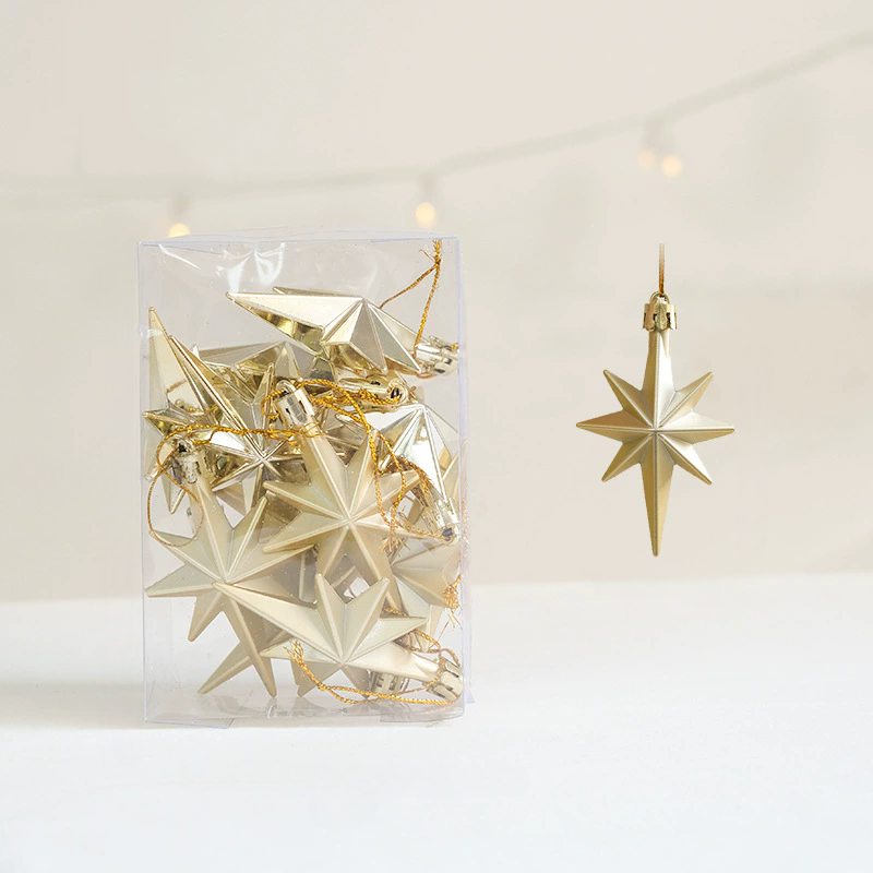 Set de estrellas colgantes navideñas