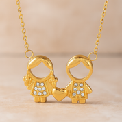 Collar con dije de niños dorado - Dressygt