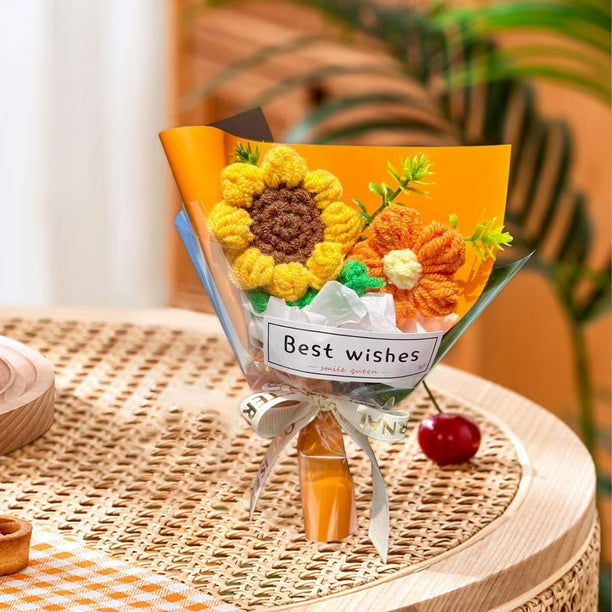 Mini bouquet de flores tejidas - Dressygt