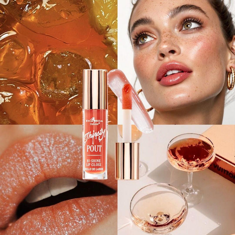 Thirsty Pout Hi-Shine Lip Gloss de Italia Deluxe