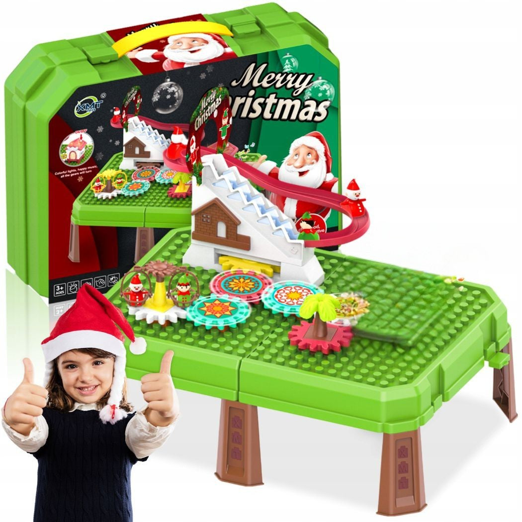 Mesa de bloques navideños interactiva