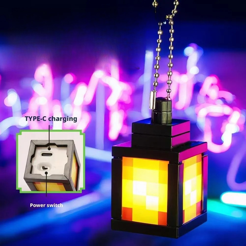 Llavero con luz de linterna de Minecraft - Dressygt