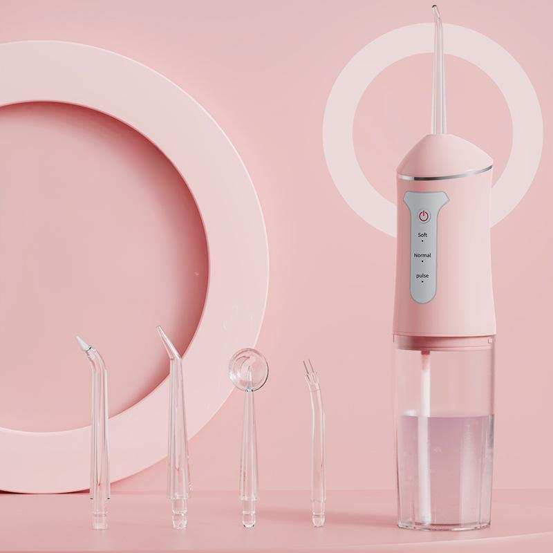 Irrigador bucal portátil con 4 boquillas