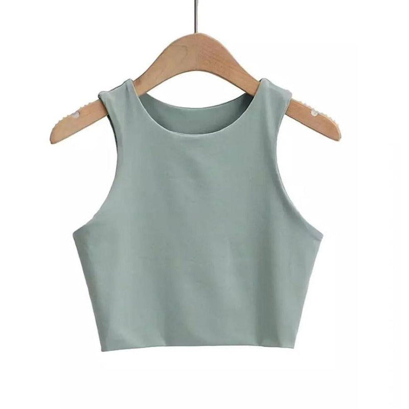 crop top sin mangas