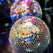 Bola disco plateada decorativa