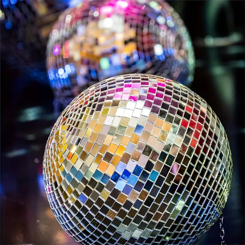 Bola disco plateada decorativa