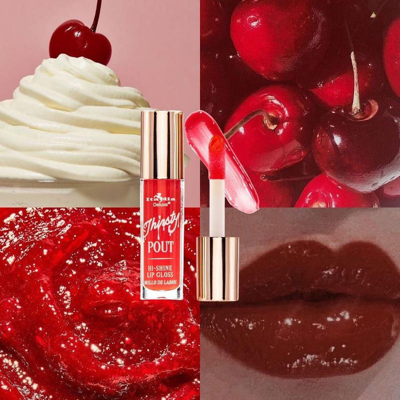 Thirsty Pout Hi-Shine Lip Gloss de Italia Deluxe
