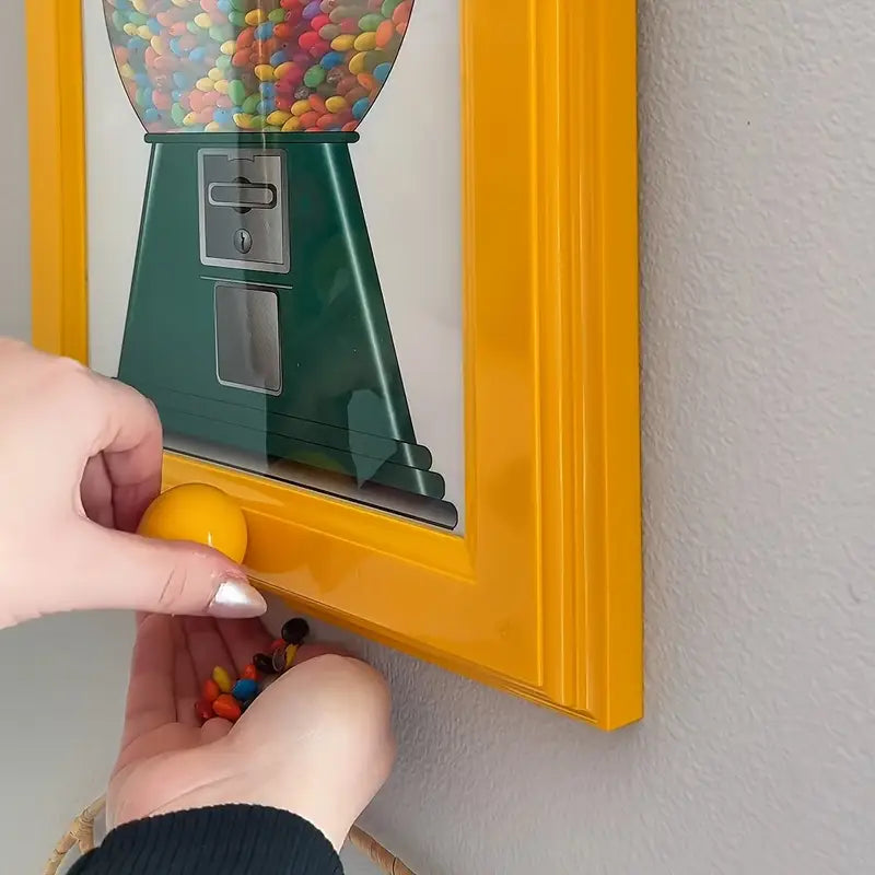 Cuadro dispensador de dulces retro para pared