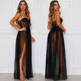 Vestido sexy semitransparente