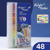 Set de 48 marcadores acrílicos de doble punta