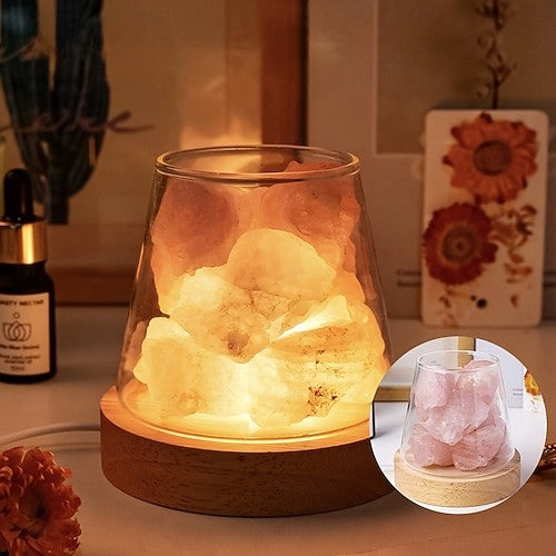 Lámpara aromática de cuarzo con luz cálida - Dressygt