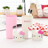 Juego de cepillos de dientes y taza portátil para baño