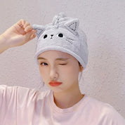 Toalla de cabello con diseño de gatito - Dressygt