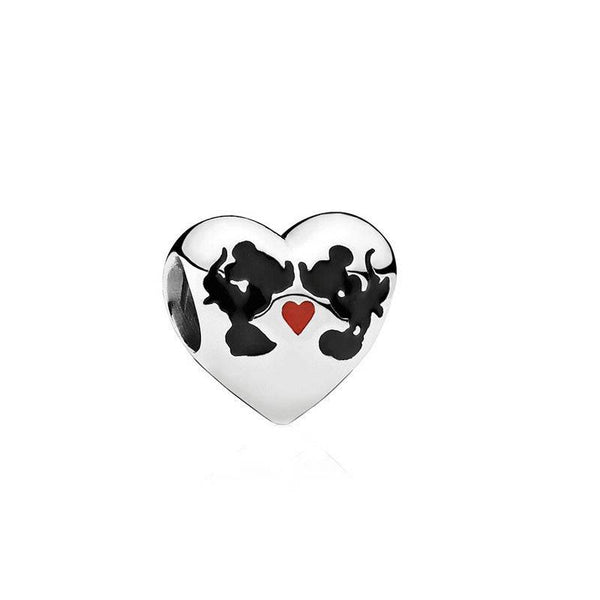 Charm de corazon de mickey mouse para pulsera