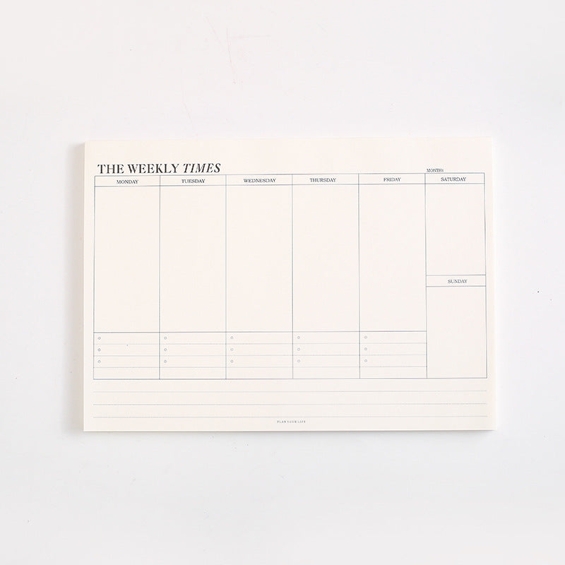 Planner notepad