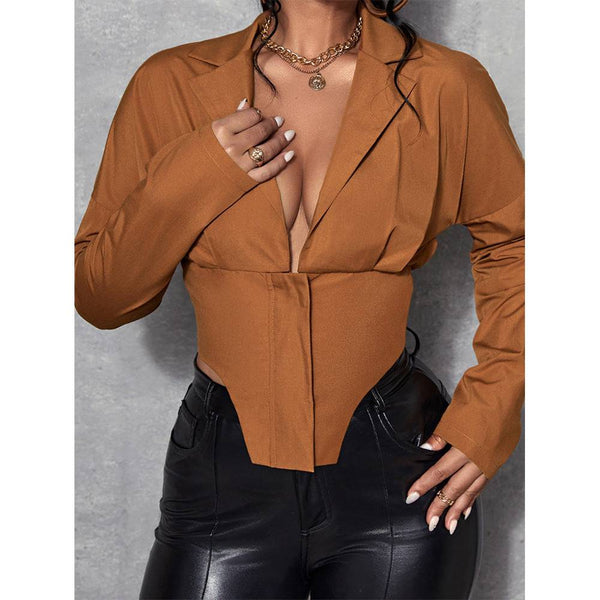 Blusa sexy manga larga